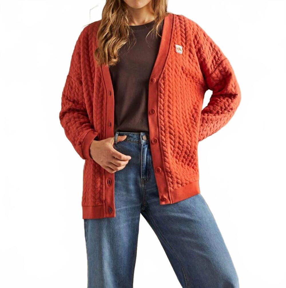NEW MALOJA falben cardigan top in rosehip